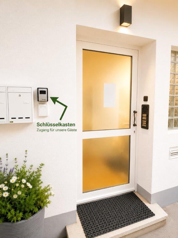 Haustür mit Schlüsselkasten von Apartment 51